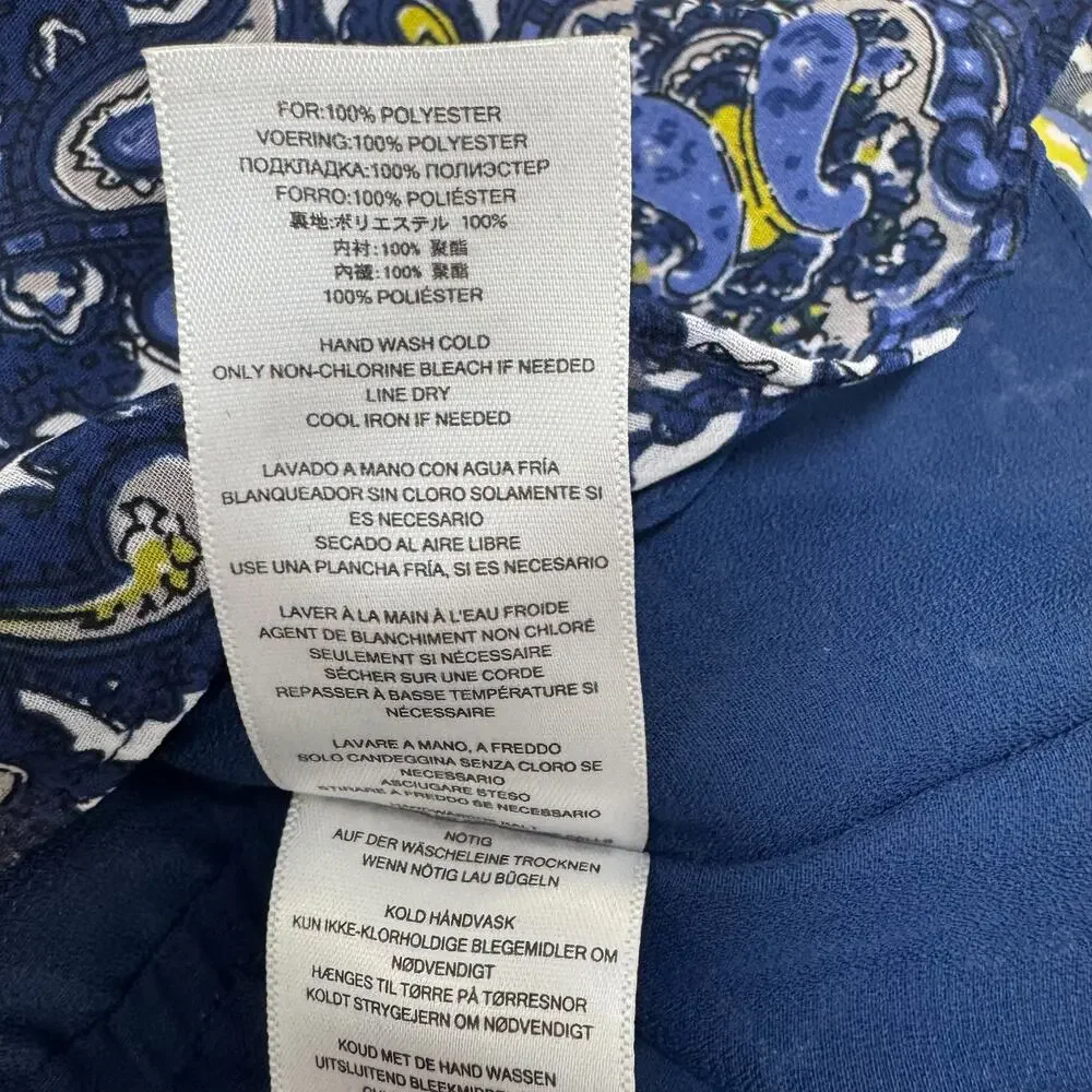 Womens Michael Kors Paisley Print Chiffon Tunic Top Size XL Flowy Church Brunch